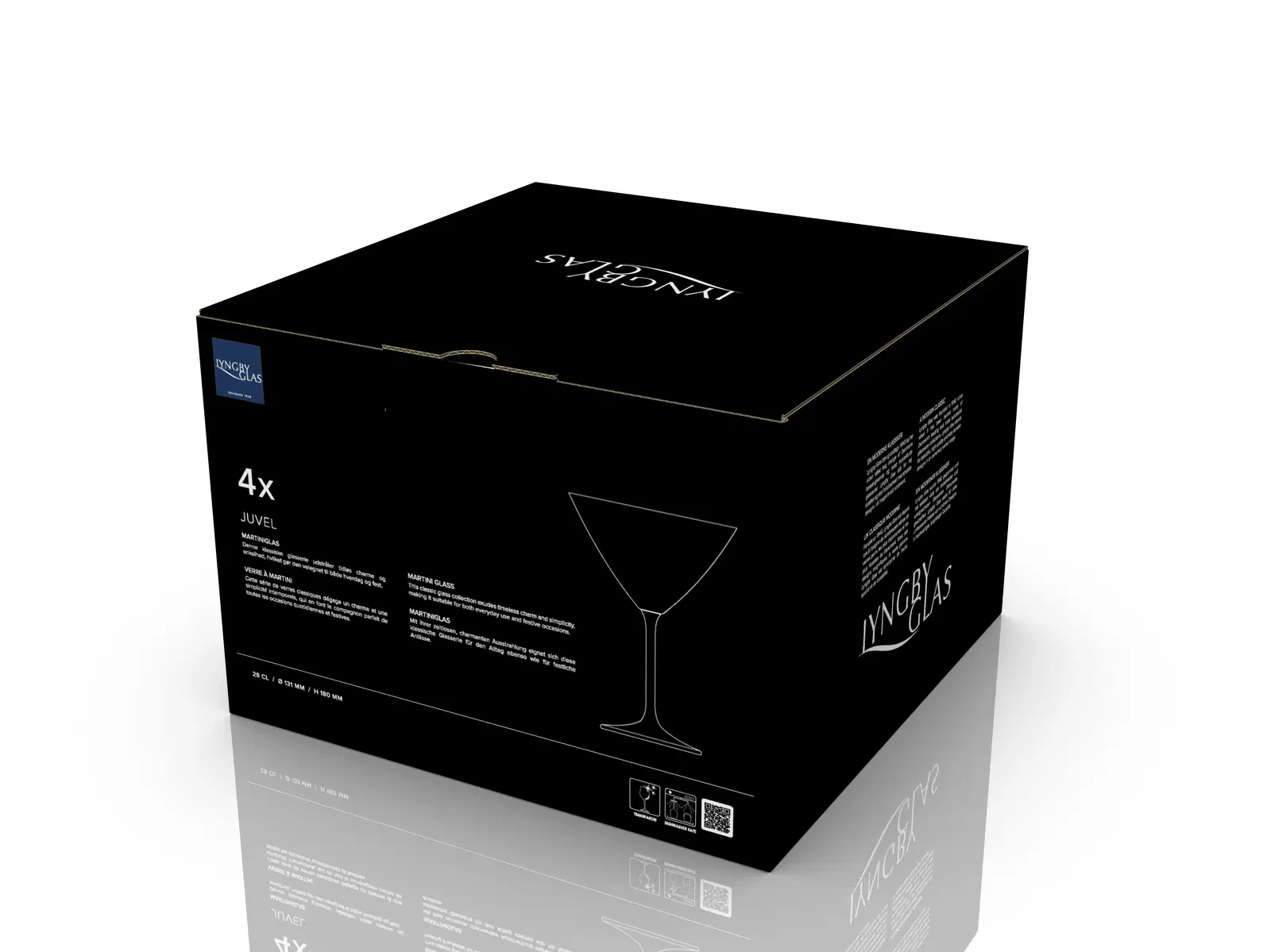 Lyngby Glas Martini 28 cl 4 stk, Juvel